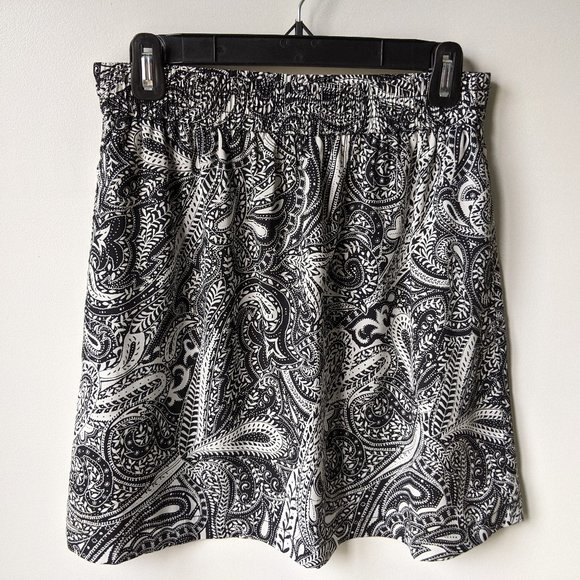 LOFT Shadow Paisley Fluid Pull On Skirt - Picture 2 of 9